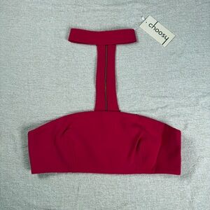 Choosy Women’s size 10 Fuchsia Bra‎ Tank Top with zipper back